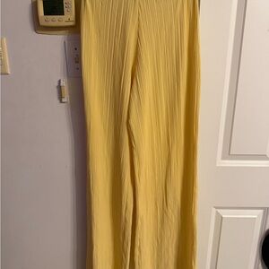 Zara Yellow Pleated Pants